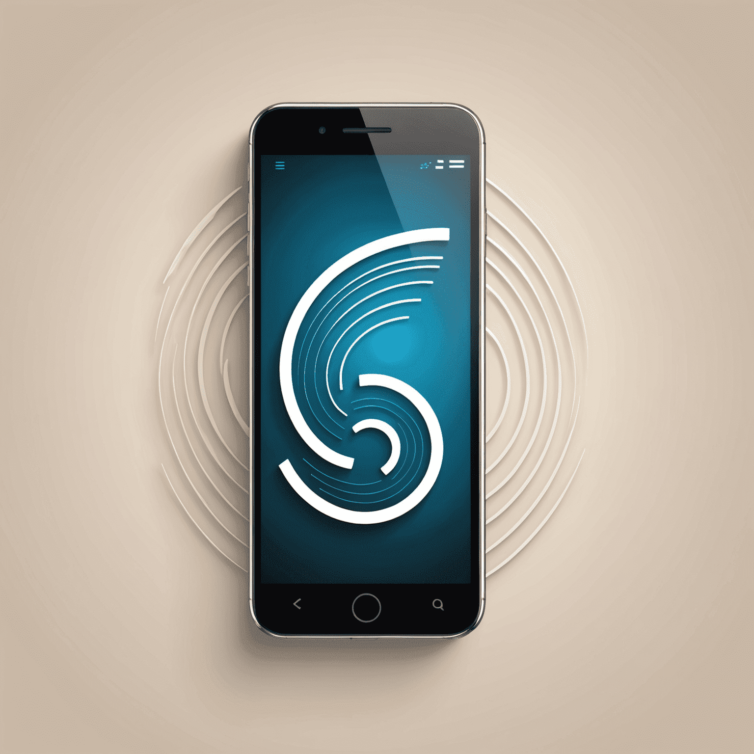 mobidupa_com logo - A stylized mobile phone with signal waves