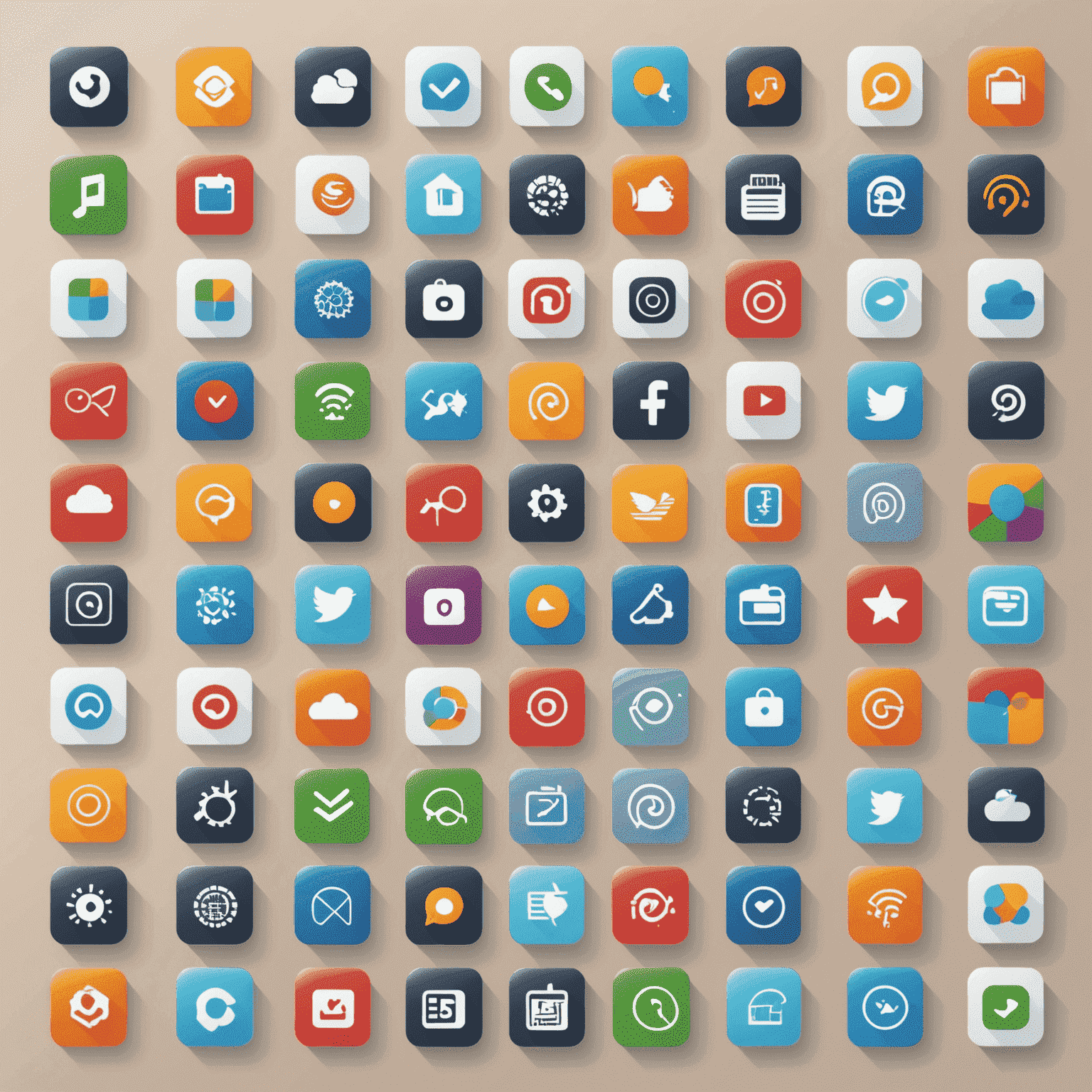Collage of various mobile app icons and interfaces representing emerging trends in mobile applications