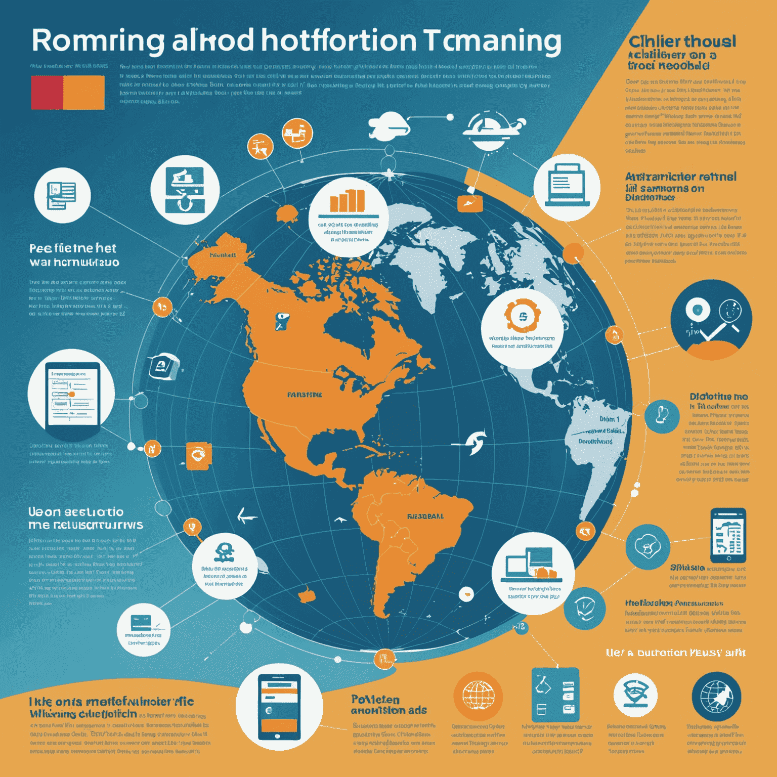 Infographic showing the steps to activate and use international roaming services