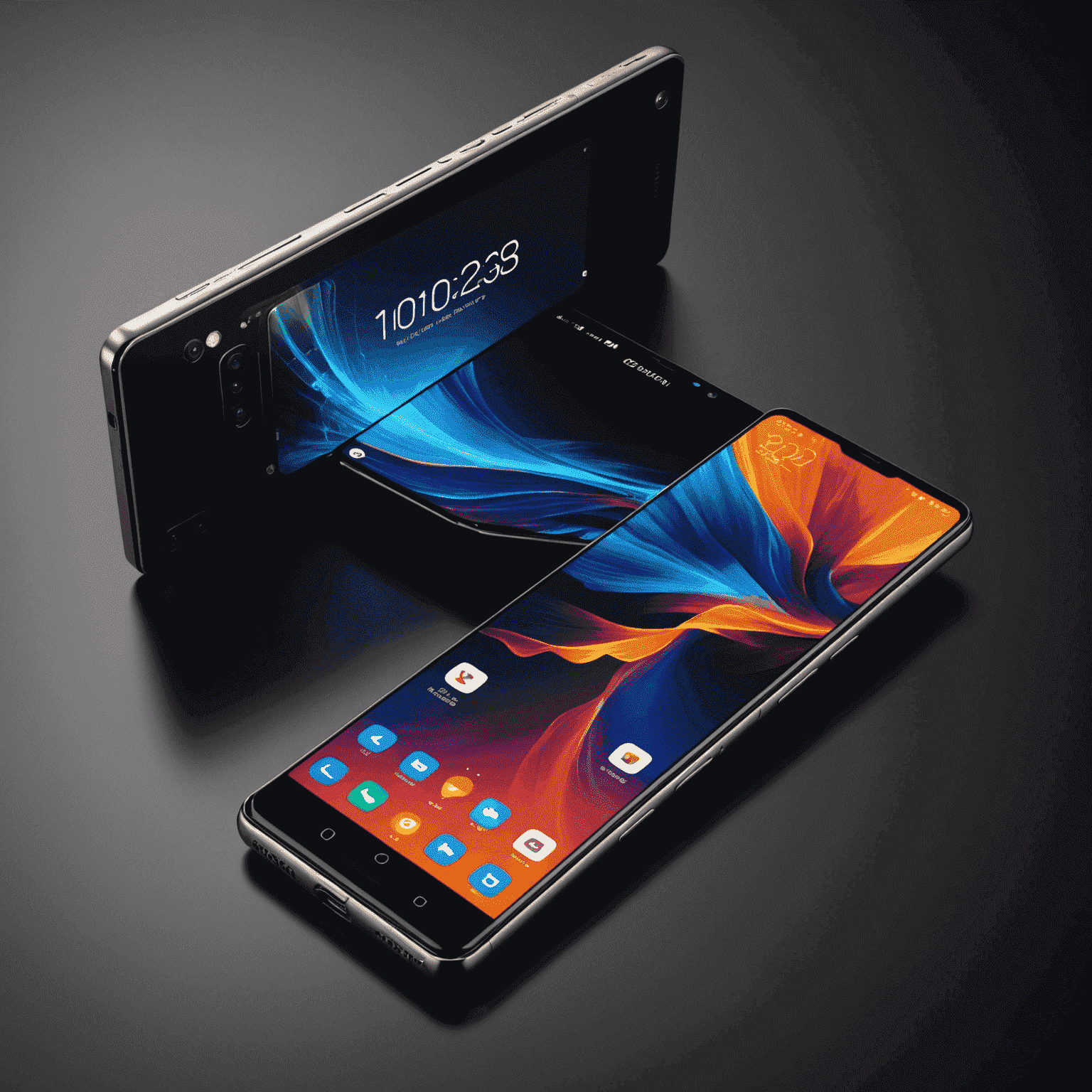 Quantum Z Ultra smartphone featuring a foldable screen and 5G capabilities